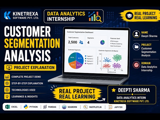Customer Segmentation Analysis | Data Analytics Internship | Deepti Sharma | Kinetrexa Software