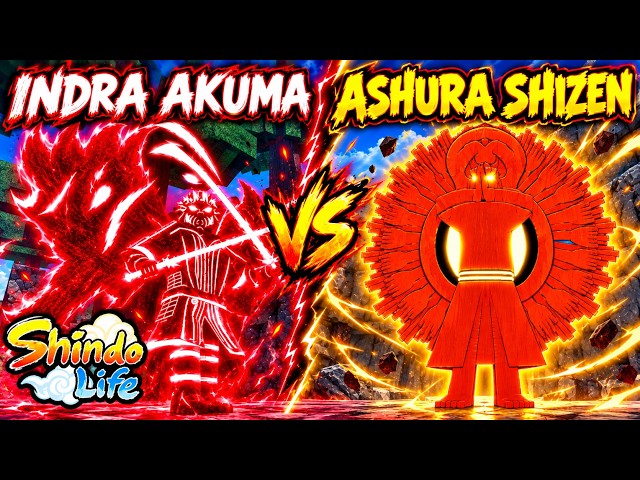 INDRA AKUMA VS ASHURA SHIZEN IN SHINDO LIFE!