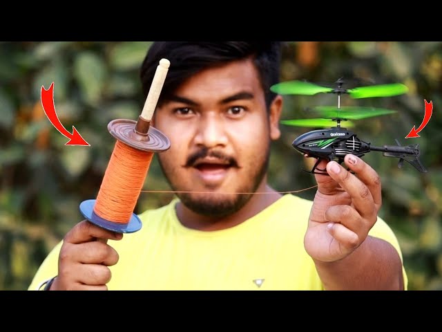Rc Helicopter flew with a string 🚁 | OMG!! Helicopter lost in space😱