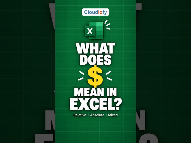 What Does $ Mean in Excel  Cell References Explained