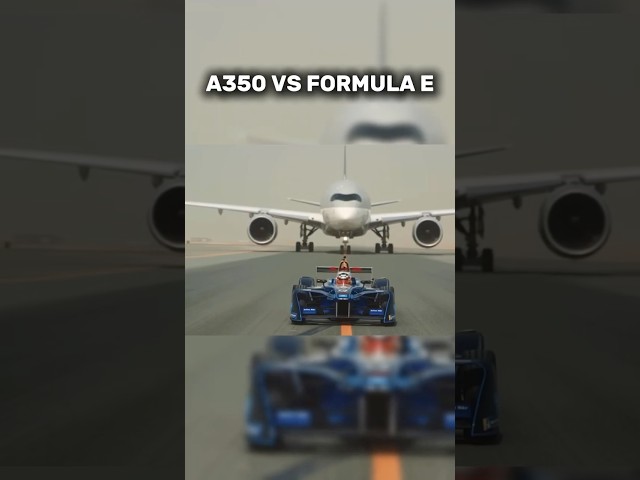 A350😎 vs FORMULA E🤭 #shorts #aviation #airplane #airbus #a350 #qatar #formula #race #edit #fyp
