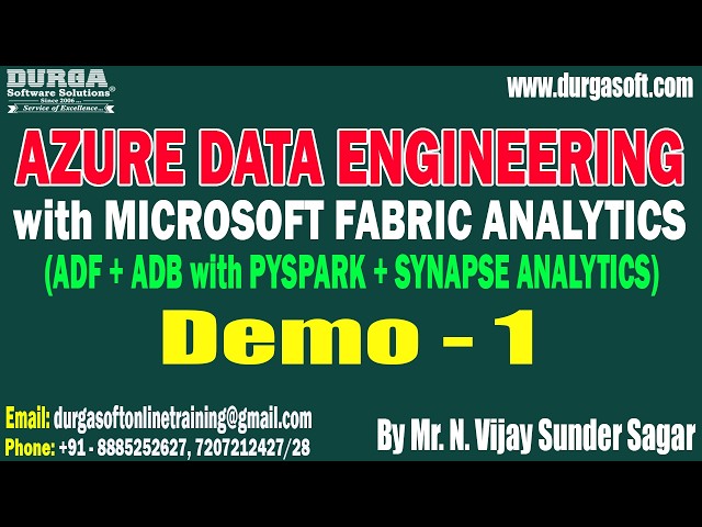 AZURE DATA ENGINEERING with MICROSOFT FABRIC ANALYTICS tutorials || by Mr. N. Vijay Sunder Sagar