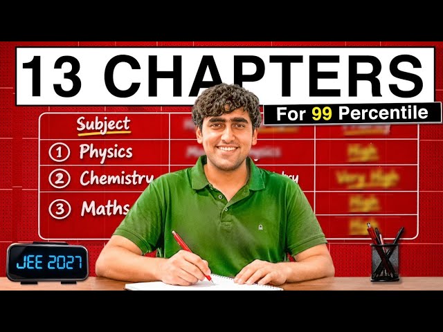 Get 99%ile by doing these chapters‼️JEE 2027 | JEE Mains 2027 | IIT Bombay