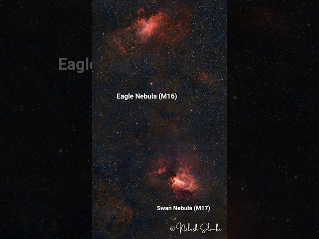 Milky Way to Deep Space: M16 & M17 Zoom #shorts #seestars30pro #canonr8