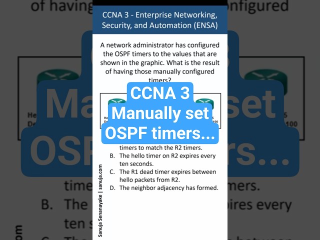 Impact of OSPF timers​ - CCNA Bite 32