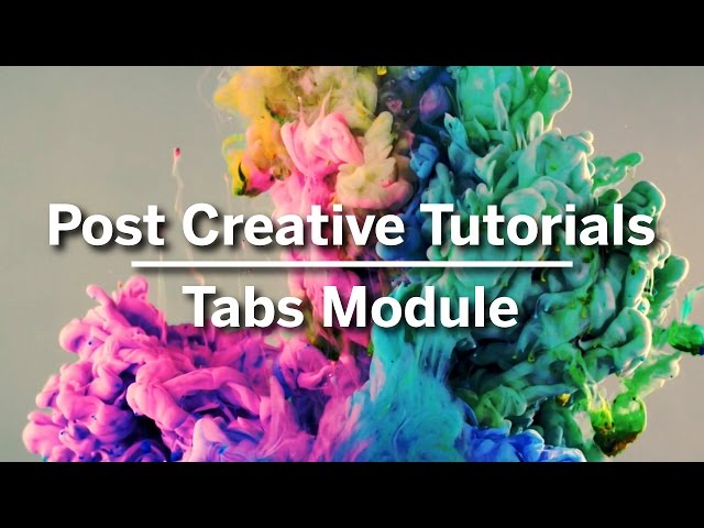 Post Creative Tutorials - Tabs Module
