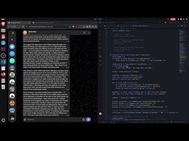 Morning Health Bot - Automated AI Sleep Analysis with Google Health API + Telegram