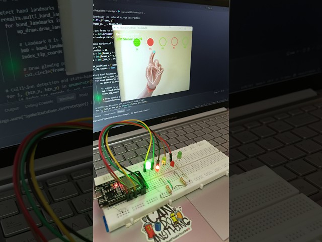 DIY Touchless Smart Switch: Arduino + Python Computer Vision Tutorial #esp32 #python #diy