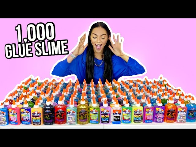 1,000 BOTTLES OF GLUE SLIME!!!  (80 pounds of slime)