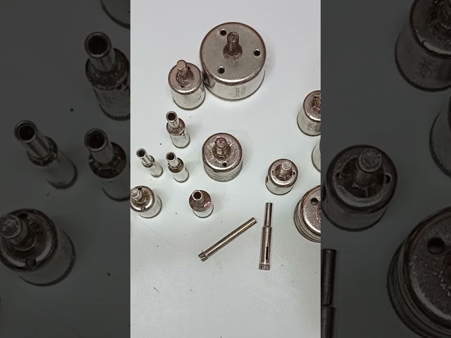 Testing out diamond hole saw drill bits