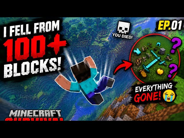 Minecraft Survival Series , Very Funny and Bad ending 😂😕