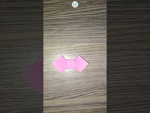 Pink Origami Bow Design 😮 #shorts #ytshorts #sketchandfold #origamibow