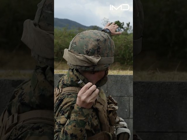 Marines Throw Grenades Down Range