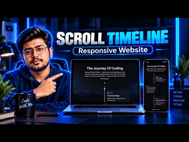 CSS Scroll Timeline Animation | Responsive Website