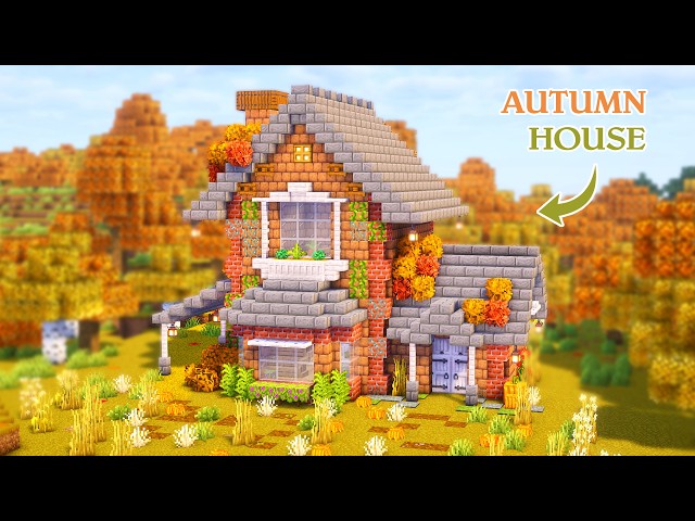 Minecraft How to Build the Autumn House | Tutorial🏠