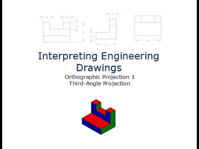 Interpreting Engineering Drawings: Orthographic Projection 1 - Third-Angle Projection