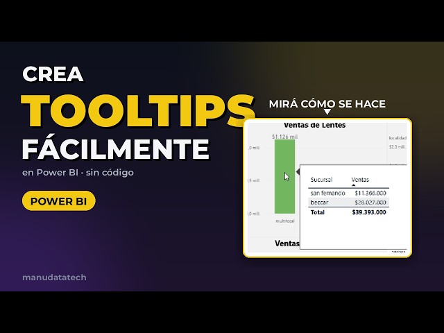 CREA TOOLTIP (POWER BI) FACILMENTE  Y EN POCOS PASOS
