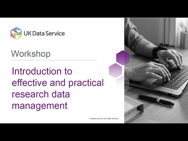 Introduction to effective and practical research data management