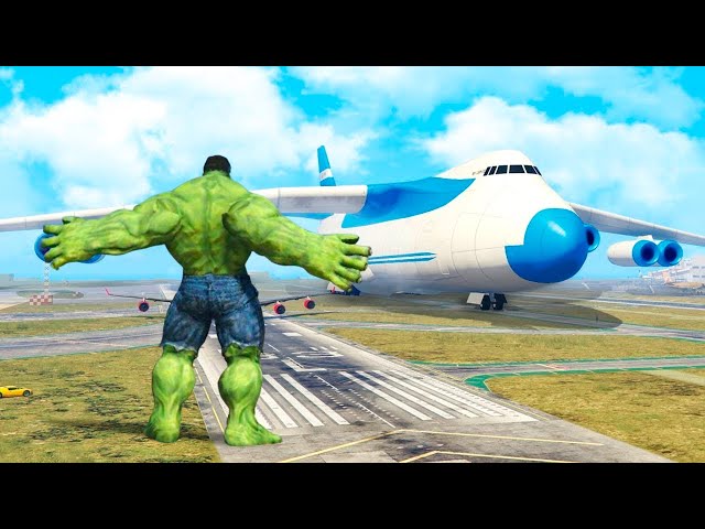 GTA 5 Mods - Hulk vs Plane
