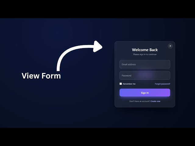 How to Create a Modern Popup Login Form using HTML & CSS