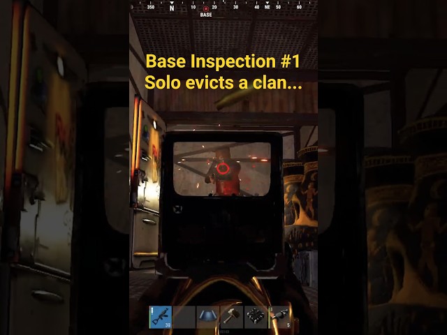 25,000 hour solo vs clan  #baseinspection #aloneintokyo #rust #solo #solorust #rustbase #shorts