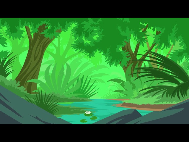 HD Free Download Animated Jungle Background | Cartoon Background Loop | Nature Landscape Background