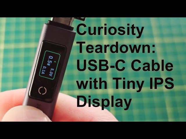 Curiosity Teardown of an USB-C Cable with integrated LCD for fun and Rick