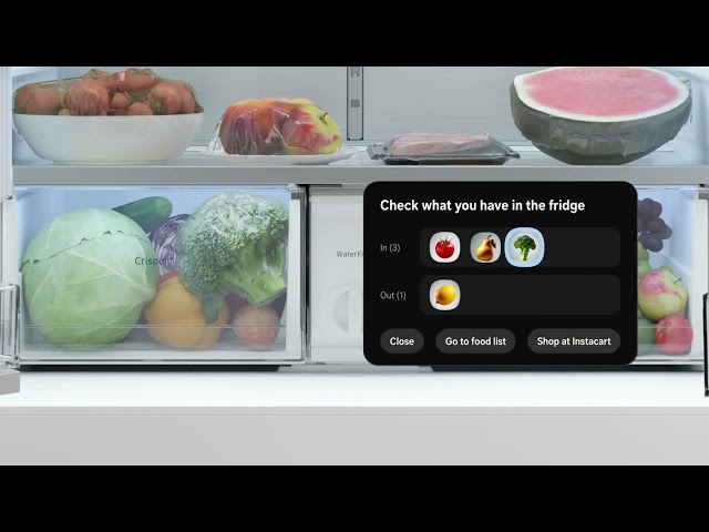 AI Vision Inside. Always know what's inside your fridge. | Samsung