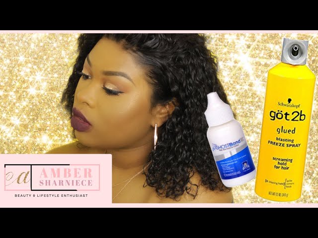 How to Lay Lace Frontal Using Ghost Bond Glue  | Amber Sharniece