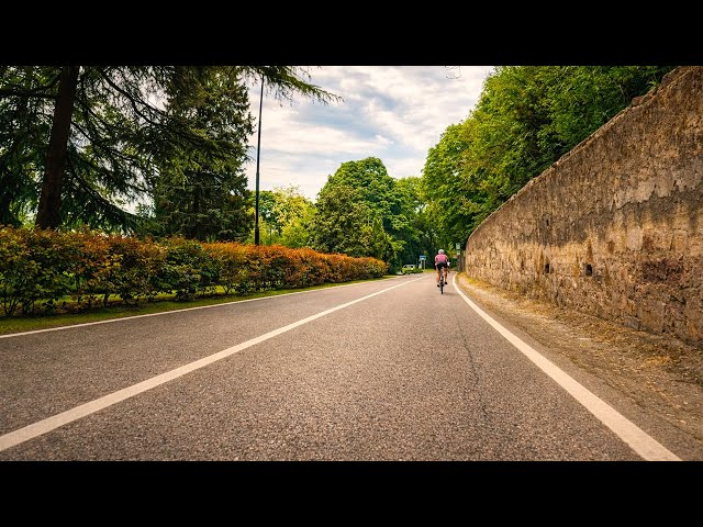 POV Road Cycling to Borghetto sul Mincio | Visconti Bridge & Mincio River | 4K Slow TV | No Music