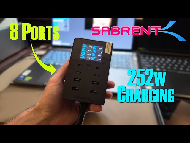 Charge ALL THE THINGS - SABRENT 252W 8-PORT USB PD 3.0 Charger