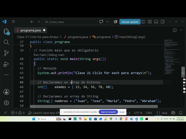 Curso de JAVA Clase 21 Ciclo for each | Escuela Libre de Programación