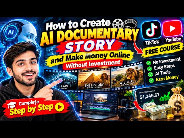 How to Create AI Documentary Videos & Make Money Online | Free AI Course 2027