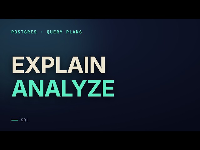 What is EXPLAIN ANALYZE? Read any Postgres query plan