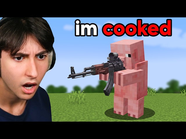 Minecraft, But Mobs Have Guns...