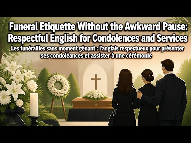Les funérailles sans moment gênant : l’anglais respectueux pour présenter ses condoléances...