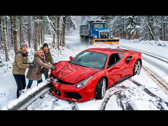 Icy Road Madness Caught on Camera!