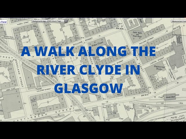 A walk along The River Clyde walk in Glasgow from the Squinty bridge toward partick