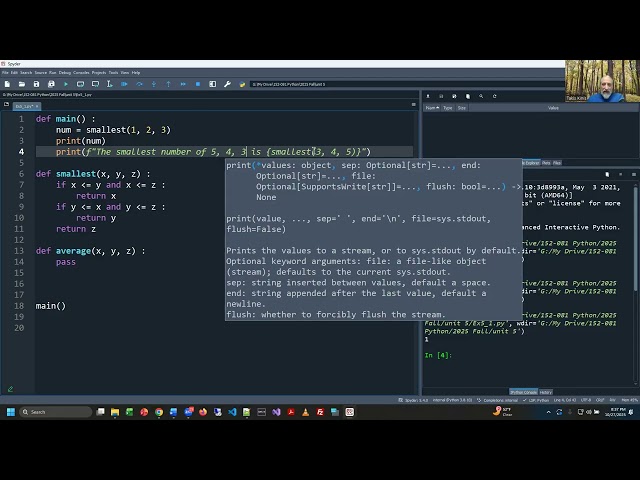 Python - Unit 5 Exercises - Functions, Main(), Looping your program  - Fall 2025