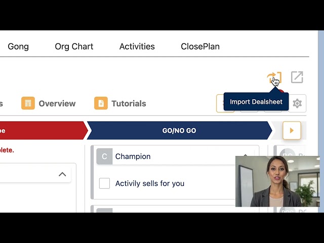 MEDDIC Dealsheet & Orgchart Import