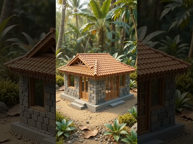 Building a Detailed Miniature Modern Villa with Swimming Pool | DIY Crafting