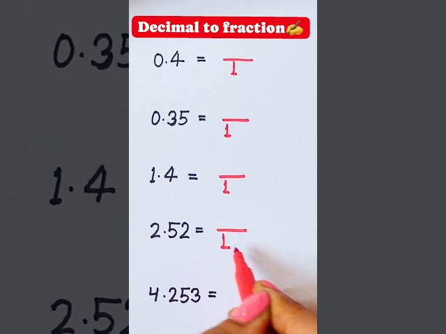 Decimal to Fraction convert math video | fraction math |decimal maths #viralvideo #trending #maths 🔥