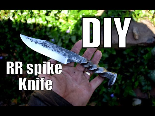 Beginner knife making: Railroad spike clip point Bowie knife