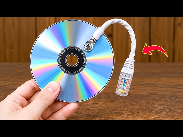 People Throw Away Attach an Ethernet Cable to Old CDs! Even Experts Can’t Explain This! 😱