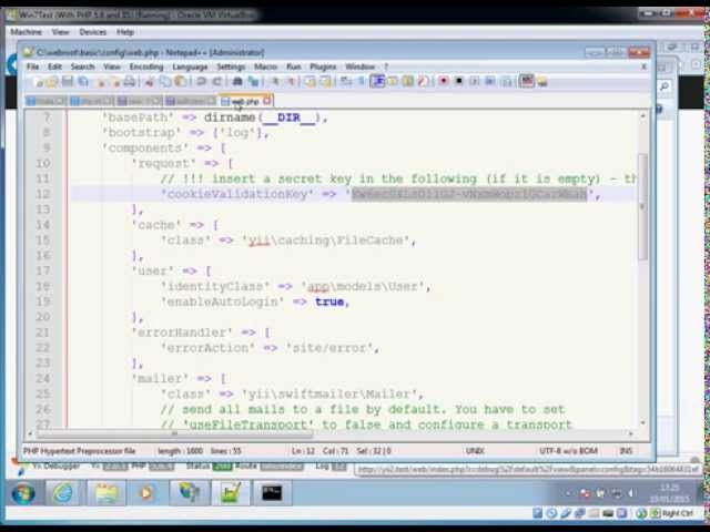Yii 2.0 Part 1 - Creating an application on Windows 7