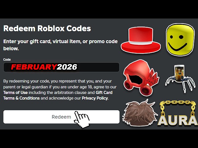ALL FEBRUARY 2026 Roblox Promo Codes For FREE ROBLOX Items & FREE UGC LIMITEDS 2026 (UPDATED)