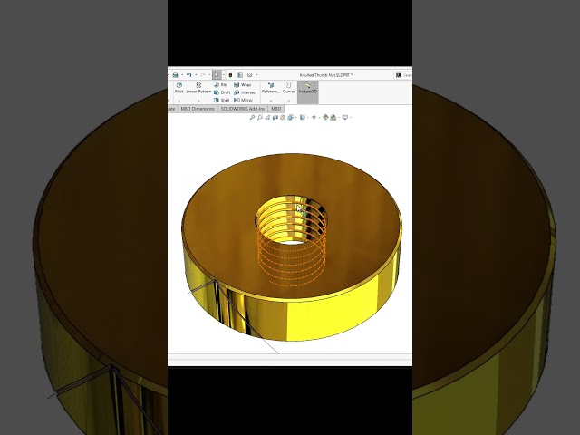 HOW TO DESIGN A KNURLED THUMB NUT