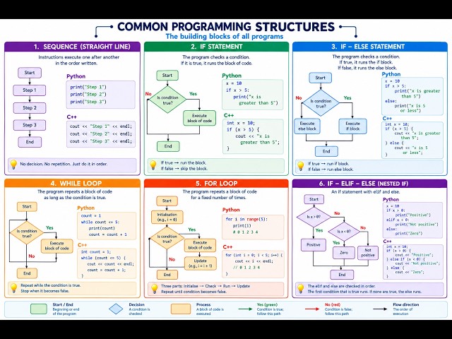 Python Fundamentals: Building Blocks for Software Development | Common Programming Structures