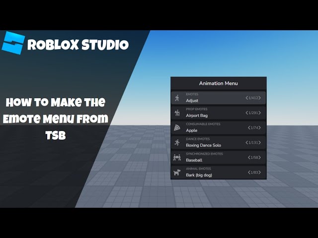 How to make the Emote Menu From The Strongest Battlegrounds! (Roblox Studio Scripting Tutorial 2024)