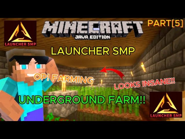 OP! UNDERGROUND FOOD FARM🧑‍🌾 | NO COMMENTARY | LAUNCHER SMP